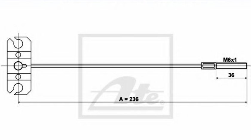 Cablu, frana de parcare NISSAN ALMERA II (N16) (2000 - 2016) ATE 24.3727-1723.2 piesa NOUA