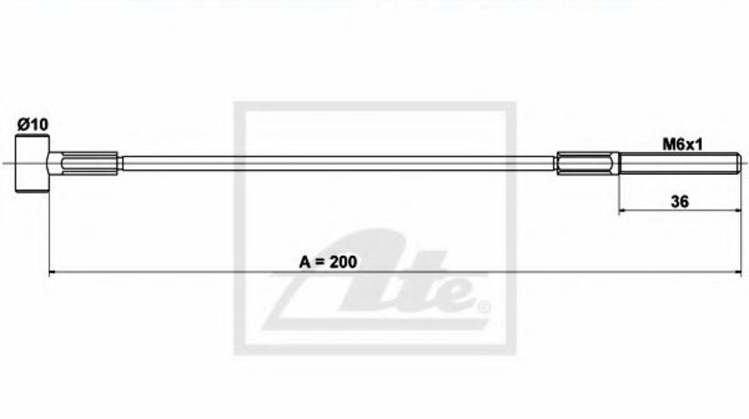 Cablu, frana de parcare NISSAN MICRA III (K12) (2003 - 2010) ATE 24.3727-1722.2 piesa NOUA