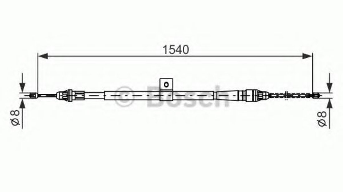 Cablu, frana de parcare NISSAN MICRA III (K12) (2003 - 2010) BOSCH 1 987 477 992 piesa NOUA