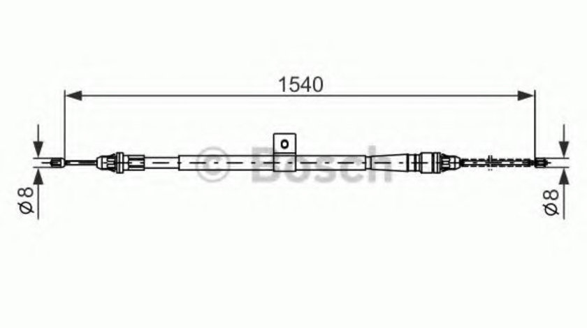 Cablu, frana de parcare NISSAN MICRA III (K12) (2003 - 2010) BOSCH 1 987 477 992 piesa NOUA