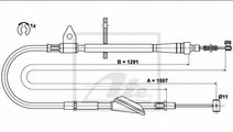 Cablu, frana de parcare OPEL AGILA (A) (H00) (2000...