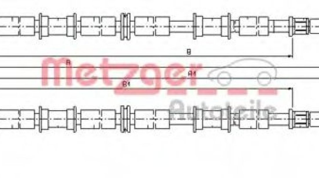 Cablu, frana de parcare OPEL ASTRA G Cabriolet (F67) (2001 - 2005) METZGER 11.5863 piesa NOUA