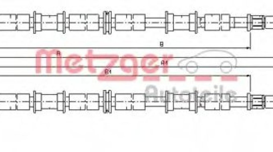 Cablu, frana de parcare OPEL ASTRA G Cupe (F07) (2000 - 2005) METZGER 11.5863 piesa NOUA