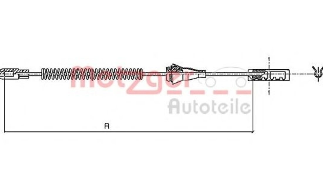 Cablu, frana de parcare OPEL ASTRA G Hatchback (F48, F08) (1998 - 2009) METZGER 11.5959 piesa NOUA