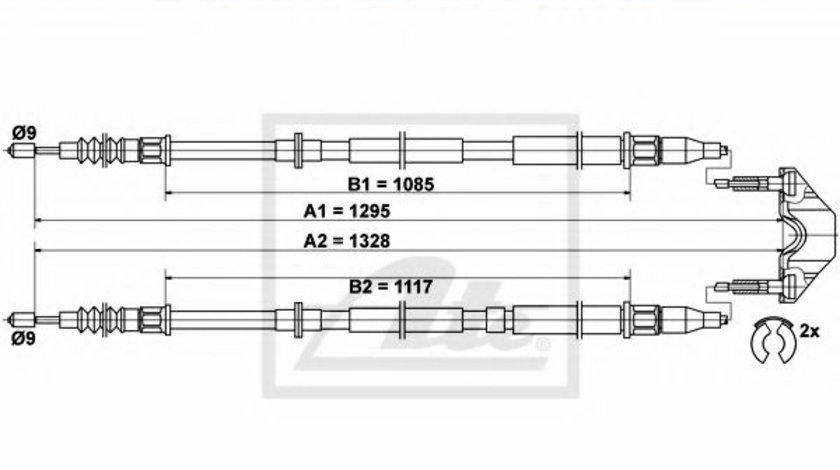 Cablu, frana de parcare OPEL ASTRA H GTC (L08) (2005 - 2016) ATE 24.3727-0770.2 piesa NOUA