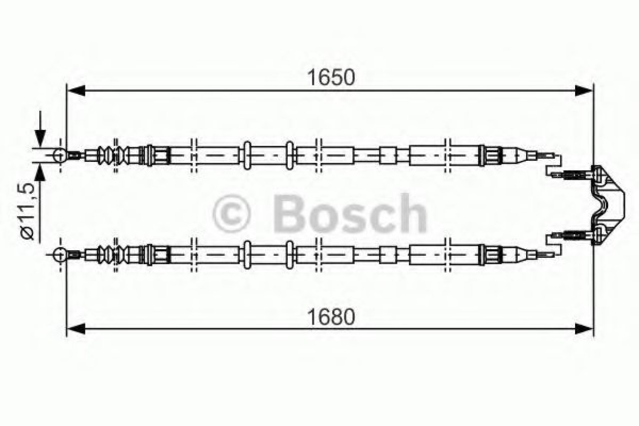 Cablu, frana de parcare OPEL ASTRA H (L48) (2004 - 2016) BOSCH 1 987 477 909 piesa NOUA