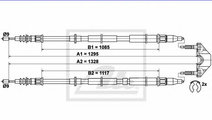 Cablu, frana de parcare OPEL ASTRA H (L48) (2004 -...