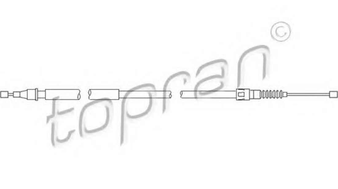 Cablu, frana de parcare OPEL CORSA C (F08, F68) (2000 - 2009) TOPRAN 206 501 piesa NOUA