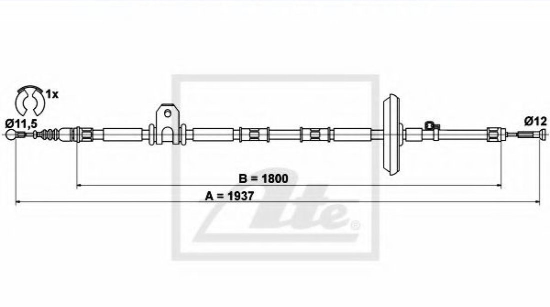 Cablu, frana de parcare OPEL INSIGNIA (2008 - 2016) ATE 24.3727-0791.2 piesa NOUA