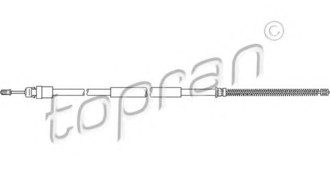 Cablu, frana de parcare OPEL MOVANO Combi (J9) (1998 - 2010) TOPRAN 207 372 piesa NOUA