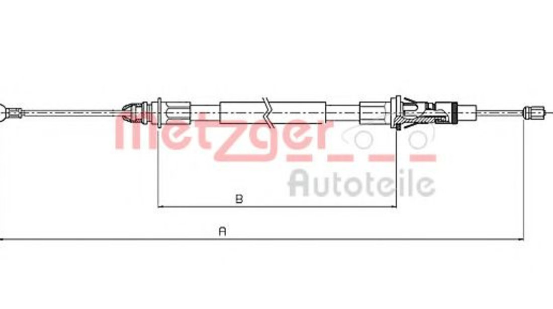 Cablu, frana de parcare OPEL MOVANO Combi (J9) (1998 - 2010) METZGER 10.6854 piesa NOUA