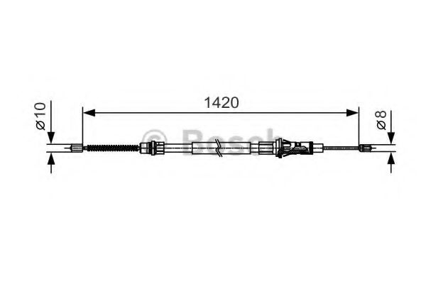 Cablu, frana de parcare OPEL MOVANO platou / sasiu (U9, E9) (1998 - 2010) BOSCH 1 987 482 013 piesa NOUA