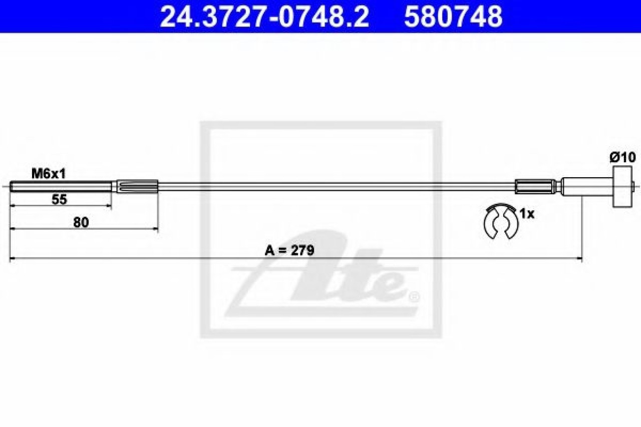 Cablu, frana de parcare OPEL VECTRA B Combi (31) (1996 - 2003) ATE 24.3727-0748.2 piesa NOUA