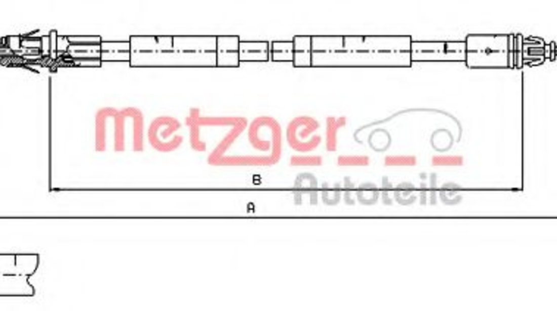 Cablu, frana de parcare OPEL VIVARO combi (J7) (2001 - 2014) METZGER 11.6805 piesa NOUA