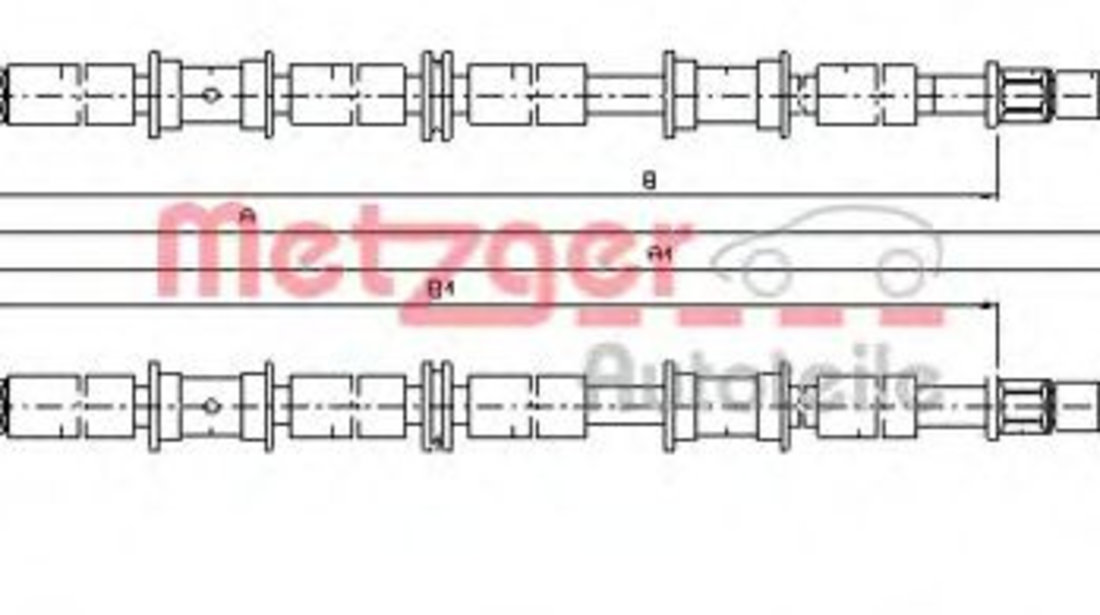 Cablu, frana de parcare OPEL ZAFIRA A (F75) (1999 - 2005) METZGER 11.5864 piesa NOUA
