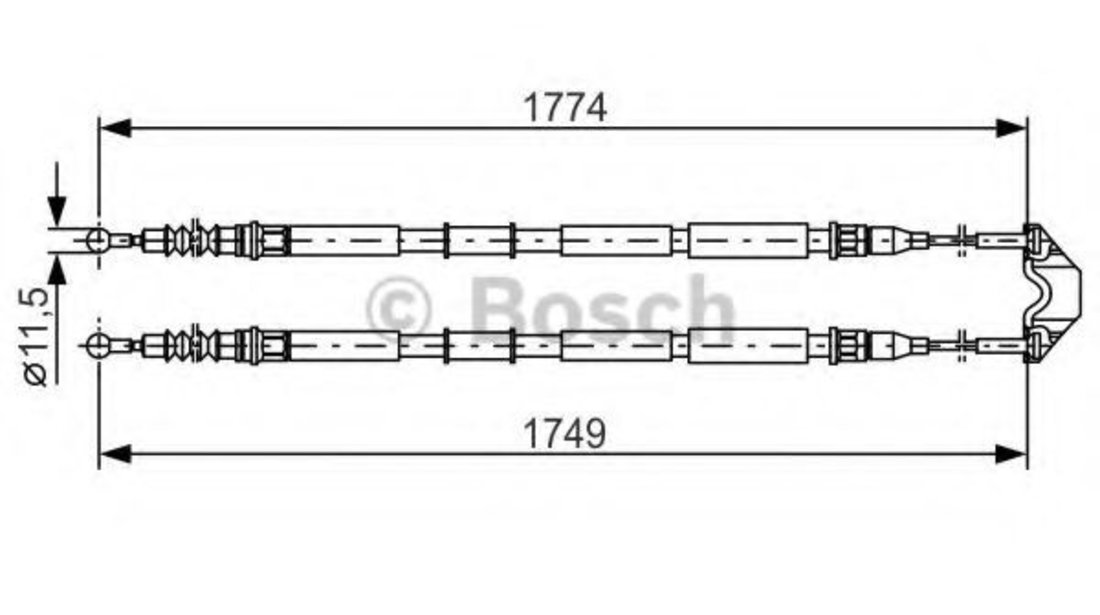 Cablu, frana de parcare OPEL ZAFIRA B (A05) (2005 - 2016) BOSCH 1 987 477 163 piesa NOUA