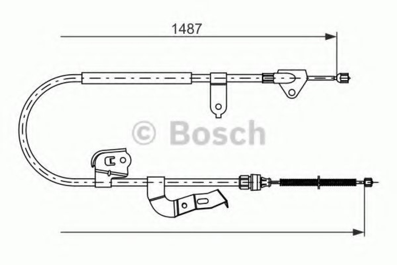 Cablu, frana de parcare PEUGEOT 107 (2005 - 2016) BOSCH 1 987 477 952 piesa NOUA
