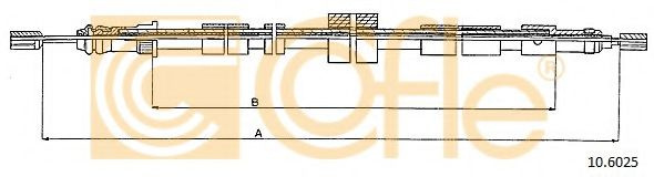 Cablu, frana de parcare PEUGEOT 306 Break (7E, N3, N5) (1994 - 2002) COFLE 10.6025 piesa NOUA