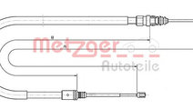 Cablu, frana de parcare PEUGEOT 407 (6D) (2004 - 2...