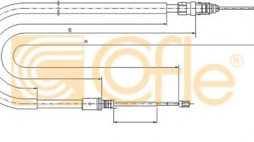 Cablu, frana de parcare PEUGEOT 407 SW (6E) (2004 - 2016) COFLE 10.6224 piesa NOUA