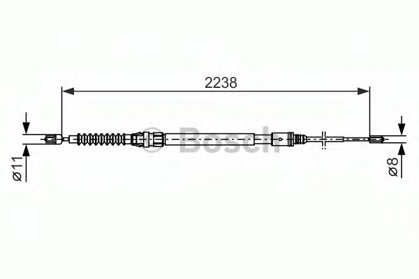 Cablu, frana de parcare PEUGEOT 508 (2010 - 2016) BOSCH 1 987 482 373 piesa NOUA