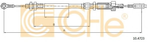 Cablu, frana de parcare PEUGEOT BOXER bus (230P) (1994 - 2002) COFLE 10.4723 piesa NOUA