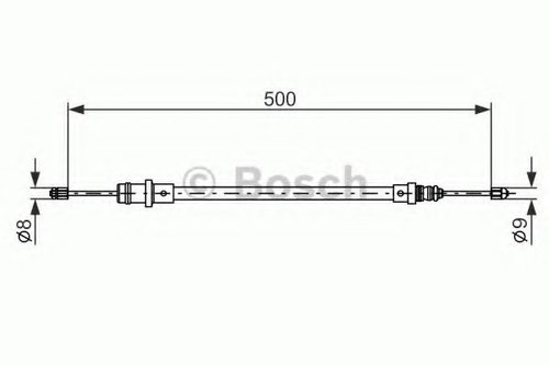 Cablu, frana de parcare PEUGEOT EXPERT (224) (1995 - 2016) BOSCH 1 987 477 565 piesa NOUA
