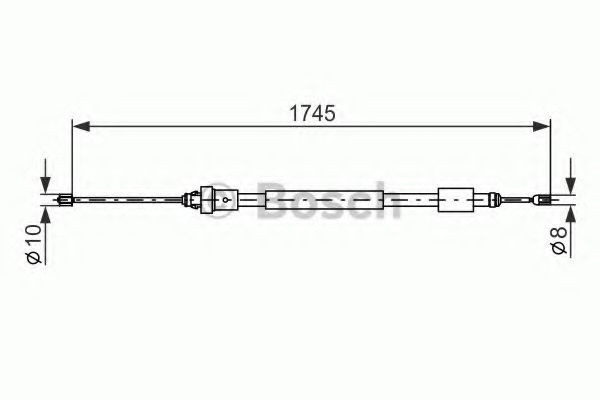 Cablu, frana de parcare PEUGEOT PARTNER combispace (5F) (1996 - 2012) BOSCH 1 987 477 576 piesa NOUA
