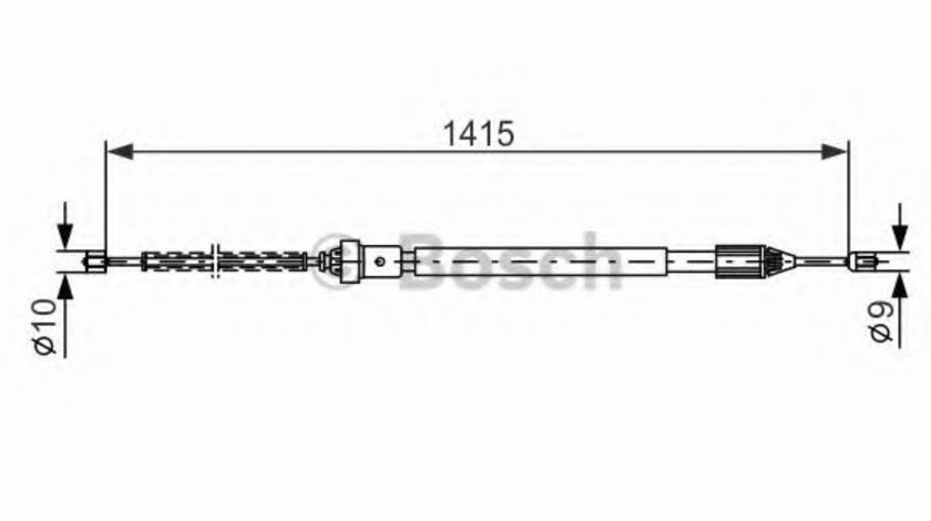 Cablu, frana de parcare RENAULT CLIO II (BB0/1/2, CB0/1/2) (1998 - 2005) BOSCH 1 987 477 782 piesa NOUA