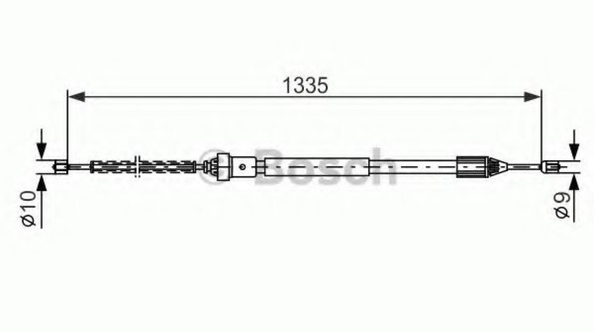 Cablu, frana de parcare RENAULT CLIO II (BB0/1/2, CB0/1/2) (1998 - 2005) BOSCH 1 987 477 783 piesa NOUA