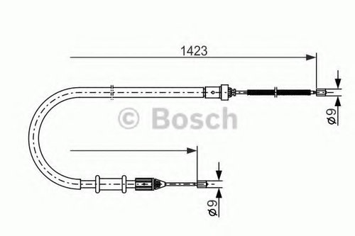 Cablu, frana de parcare RENAULT KANGOO Express (FC0/1) (1997 - 2007) BOSCH 1 987 477 632 piesa NOUA