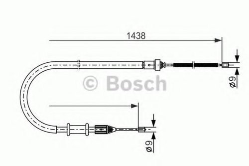 Cablu, frana de parcare RENAULT KANGOO Express (FC0/1) (1997 - 2007) BOSCH 1 987 477 634 piesa NOUA