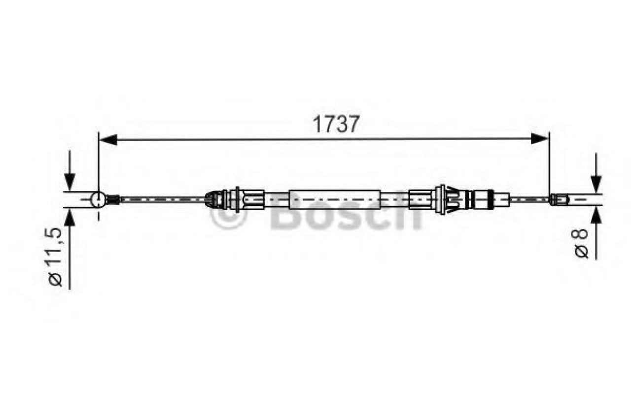 Cablu, frana de parcare RENAULT MASTER II bus (JD) (1998 - 2010) BOSCH 1 987 477 261 piesa NOUA