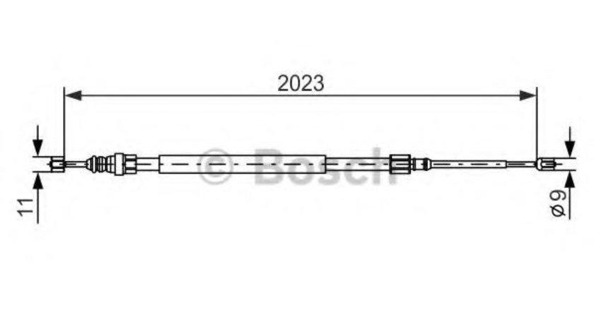 Cablu, frana de parcare RENAULT MEGANE II (BM0/1, CM0/1) (2002 - 2011) BOSCH 1 987 477 786 piesa NOUA