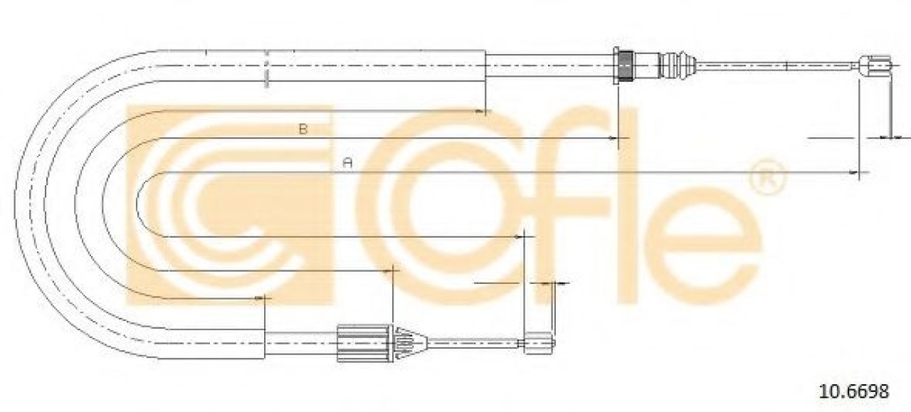 Cablu, frana de parcare RENAULT SCENIC I (JA0/1) (1999 - 2003) COFLE 10.6698 piesa NOUA