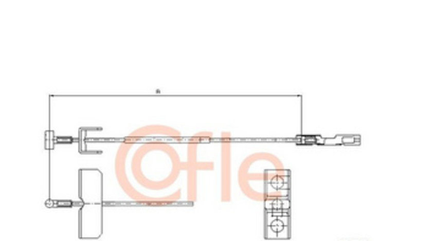 Cablu frana de parcare Renault Trafic 2 / Opel Vivaro A 11.6803 ( LICHIDARE DE STOC)