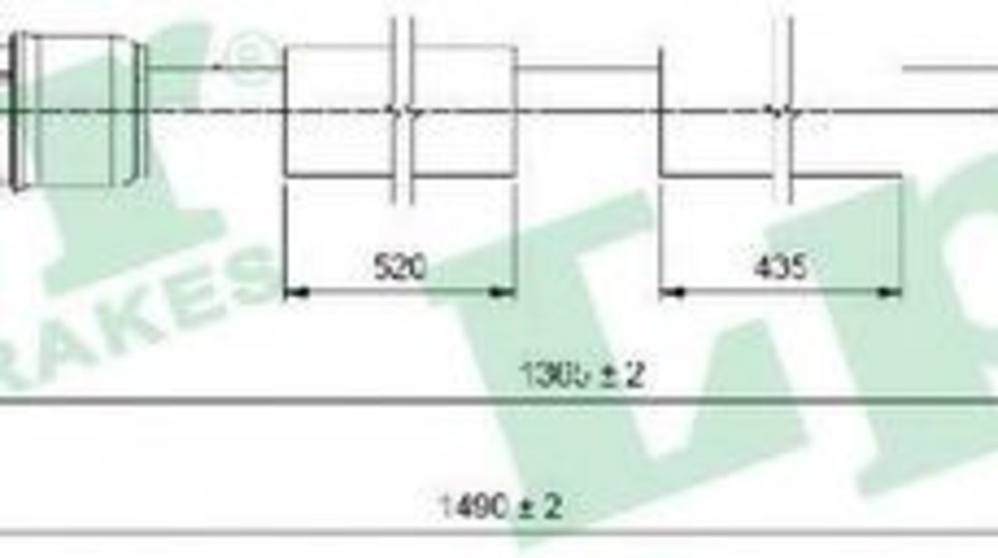 Cablu, frana de parcare RENAULT TRAFIC II bus (JL) (2001 - 2014) LPR C0733B piesa NOUA