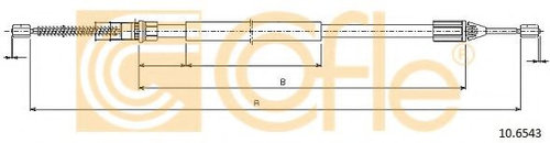 Cablu, frana de parcare RENAULT TWINGO II (CN0) (2007 - 2014) COFLE 10.6543 piesa NOUA