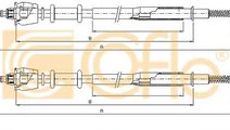 Cablu, frana de parcare ROVER 75 (RJ) (1999 - 2005...