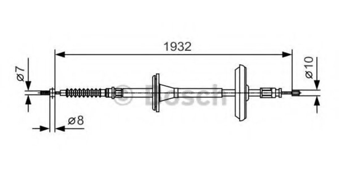 Cablu, frana de parcare SAAB 9-3 Cabriolet (YS3F) (2003 - 2016) BOSCH 1 987 482 021 piesa NOUA