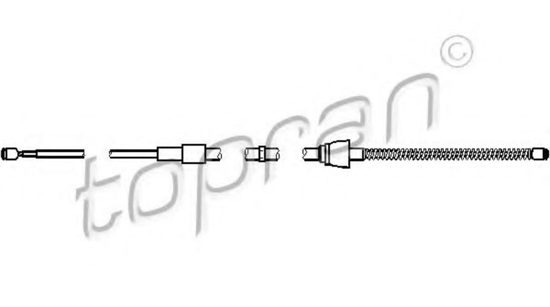 Cablu, frana de parcare SEAT IBIZA IV (6L1) (2002 - 2009) TOPRAN 111 212 piesa NOUA