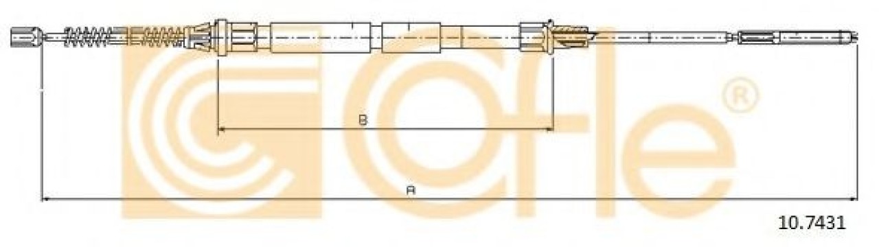 Cablu, frana de parcare SEAT INCA (6K9) (1995 - 2003) COFLE 10.7431 piesa NOUA
