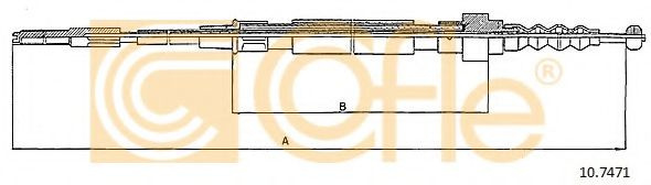 Cablu, frana de parcare SEAT TOLEDO I (1L) (1991 - 1999) COFLE 10.7471 piesa NOUA