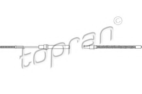 Cablu, frana de parcare SEAT TOLEDO I (1L) (1991 - 1999) TOPRAN 102 836 piesa NOUA