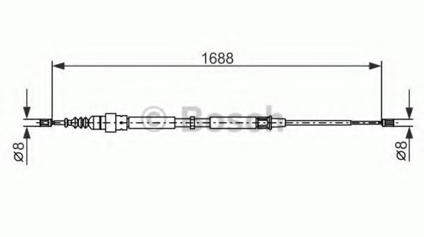 Cablu, frana de parcare SEAT TOLEDO II (1M2) (1998 - 2006) BOSCH 1 987 477 696 piesa NOUA