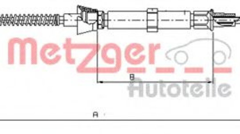 Cablu, frana de parcare SKODA OCTAVIA I (1U2) (1996 - 2010) METZGER 10.9034 piesa NOUA