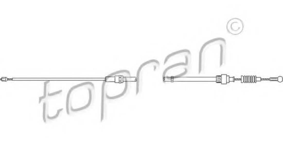 Cablu, frana de parcare SKODA OCTAVIA I (1U2) (1996 - 2010) TOPRAN 109 815 piesa NOUA