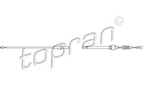 Cablu, frana de parcare SKODA OCTAVIA I (1U2) (1996 - 2010) TOPRAN 109 815 piesa NOUA