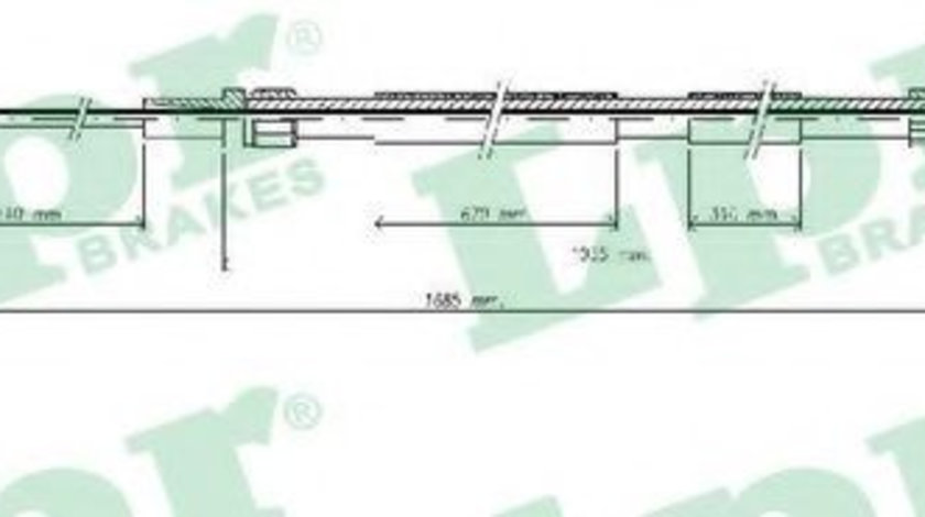 Cablu, frana de parcare SKODA OCTAVIA I Combi (1U5) (1998 - 2010) LPR C0936B piesa NOUA