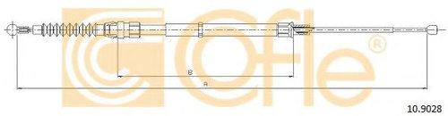 Cablu, frana de parcare SKODA OCTAVIA III (5E3) (2012 - 2016) COFLE 10.9028 piesa NOUA